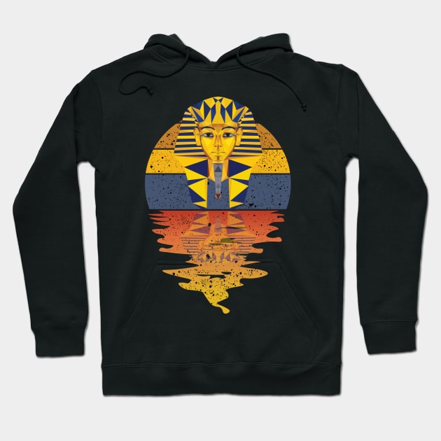 vintage Pharaoh reflected on lights of moon Hoodie by mutarek